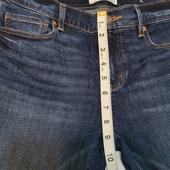 Loft Dark Wash Women's Blue Jeans Cuffed Size 4/27 - Picture 9 of 13